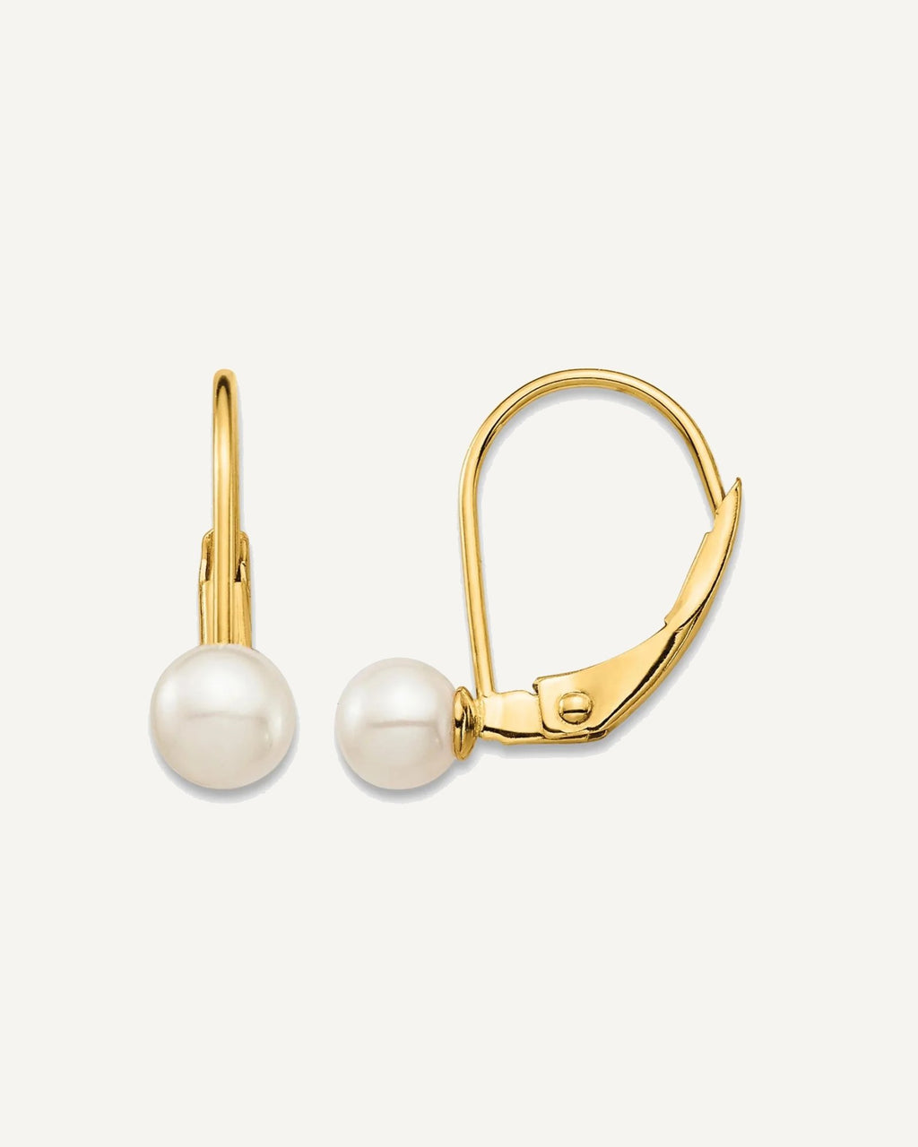 Madi K® Gold FWC Pearl Leverback Earrings – View 6