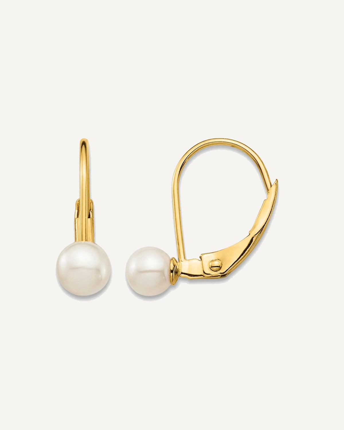 Madi K® Gold FWC Pearl Leverback Earrings – View 6