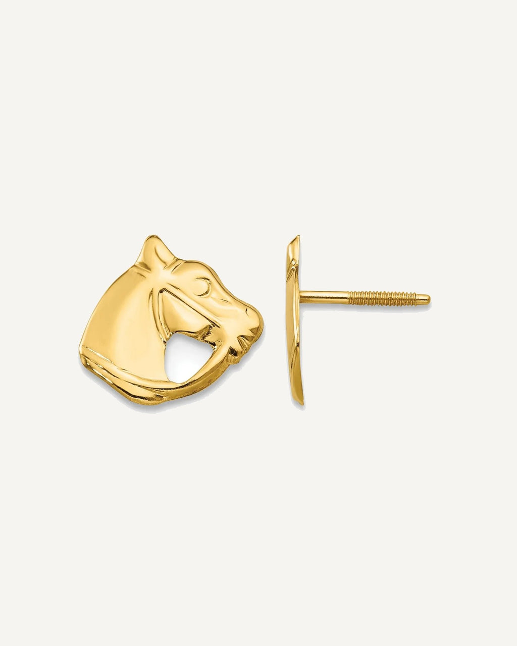 Gold Childrens Screwback Post Earrings – View 6
