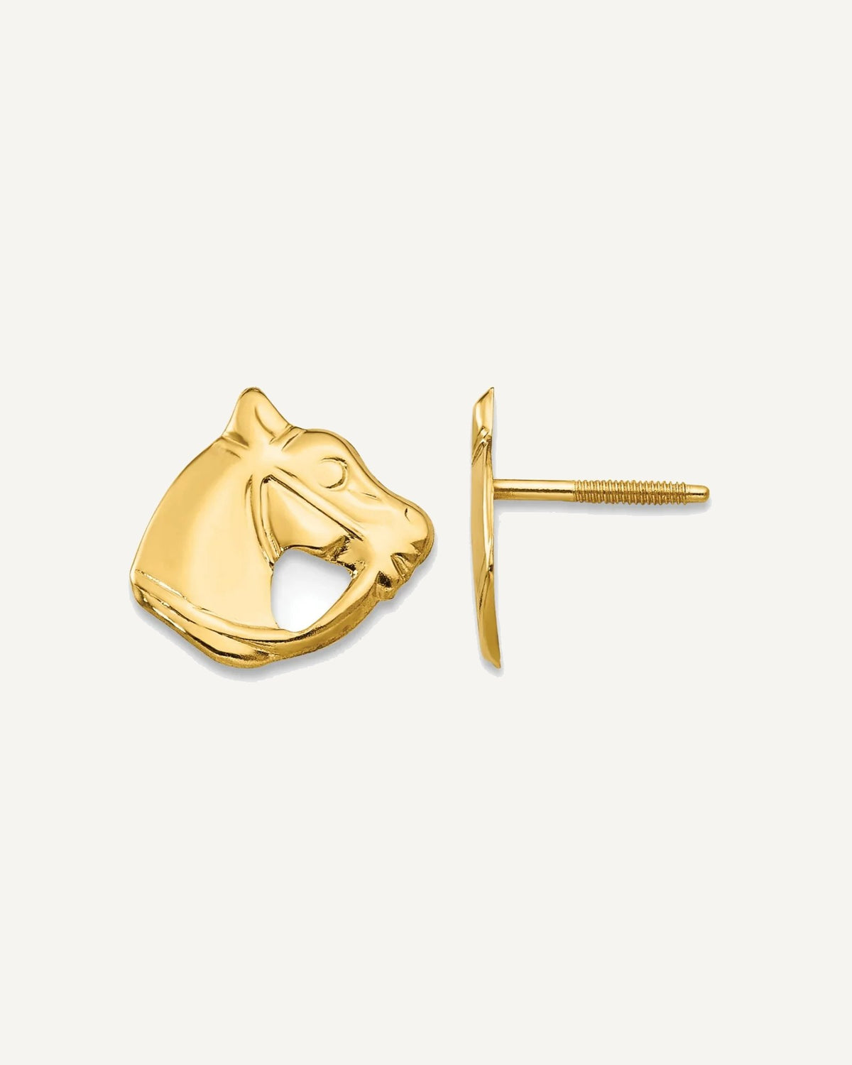 Gold Childrens Screwback Post Earrings – View 6