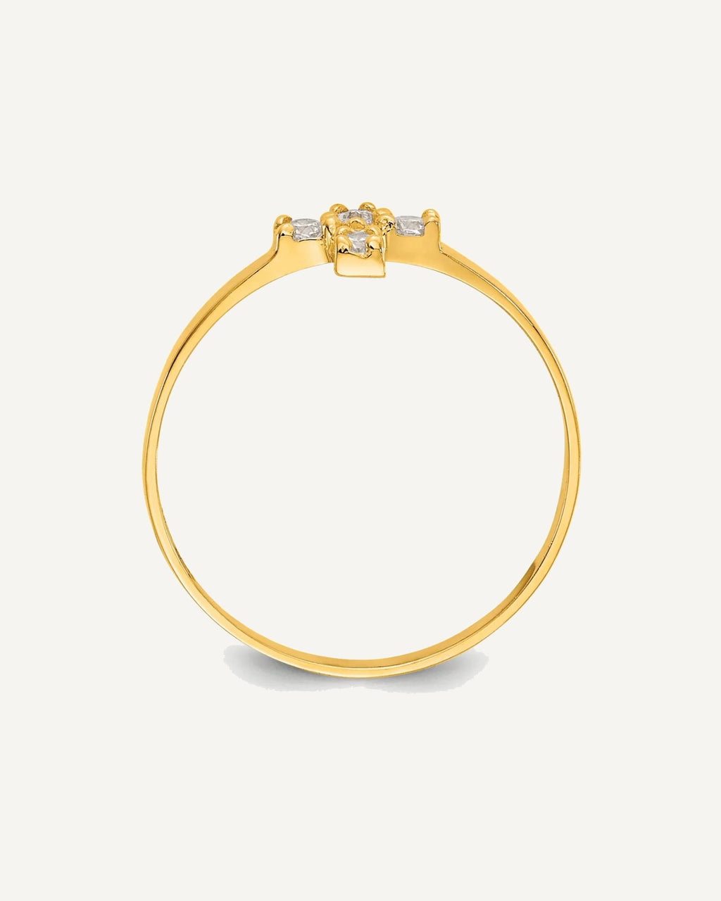 14k Madi K CZ Cross Size 3 Ring – View 2