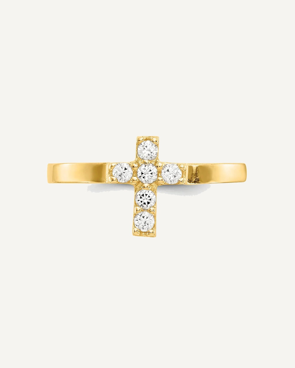 14k Madi K CZ Cross Size 3 Ring – View 4