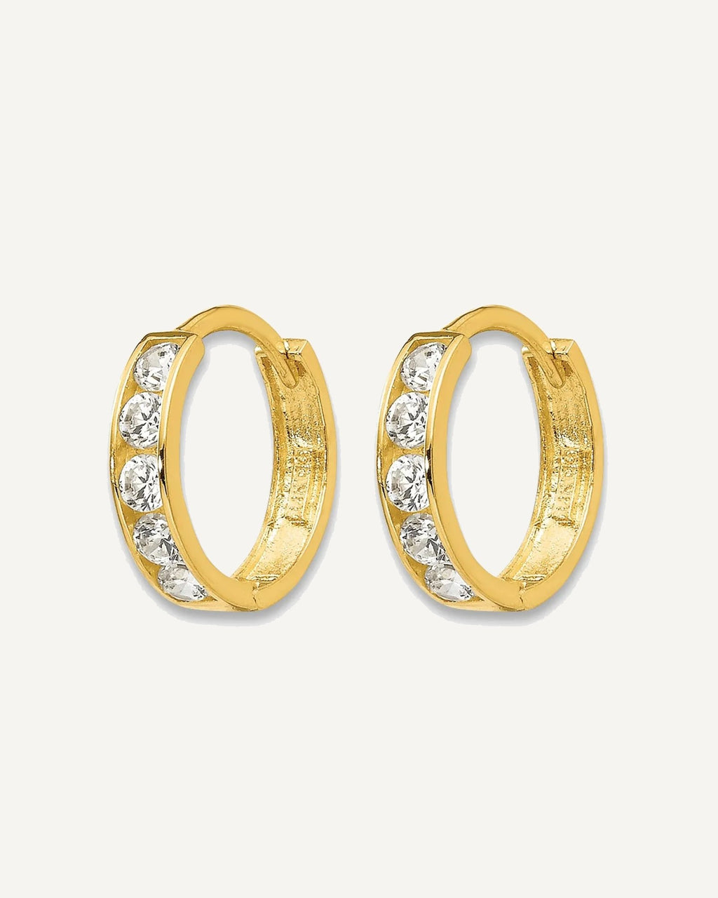 Madi K® Gold CZ Hoop Earrings – View 2