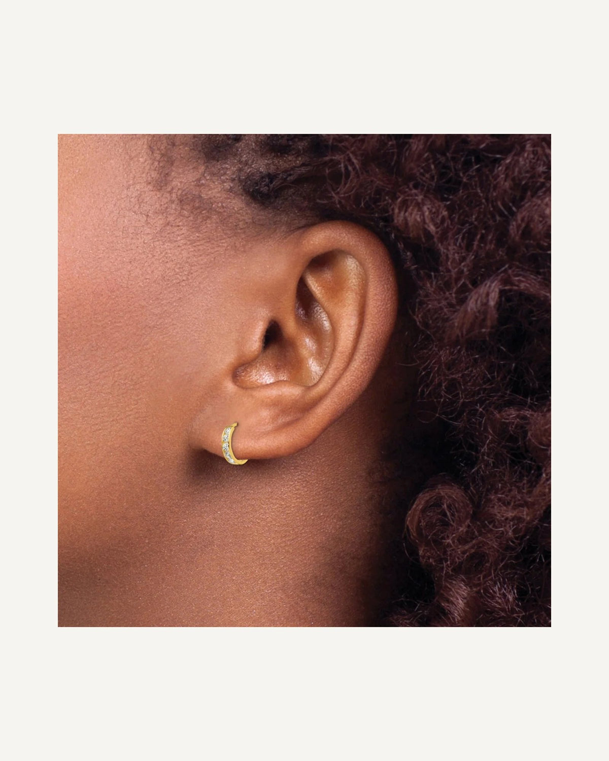 Madi K® Gold CZ Hoop Earrings – View 3