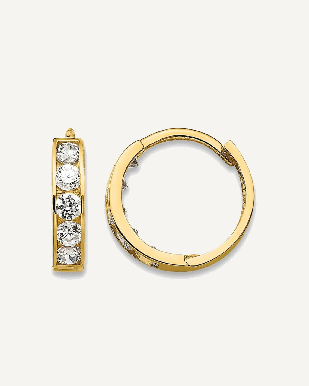 Madi K® Gold CZ Hoop Earrings – View 1