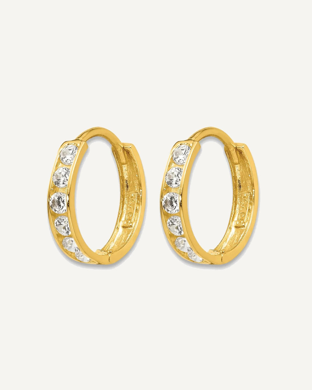 Madi K® Gold CZ Hoop Earrings – View 2