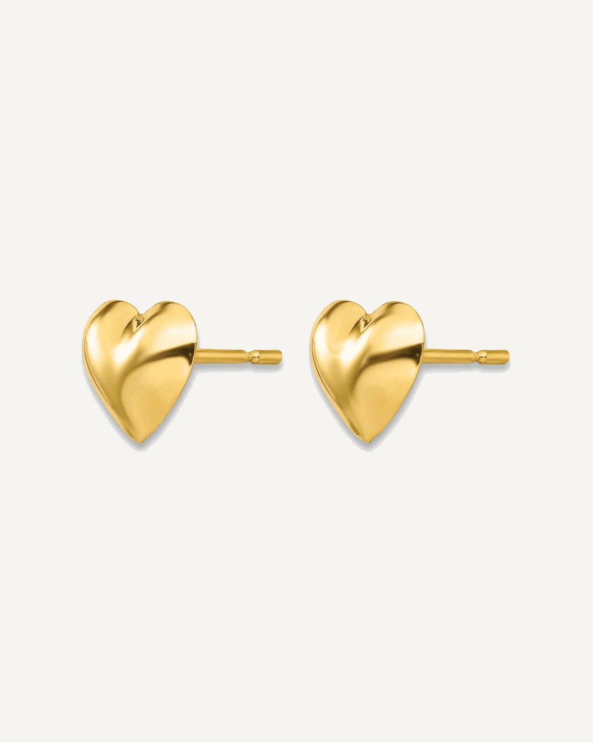 Gold Children's Heart Earrings – View 11