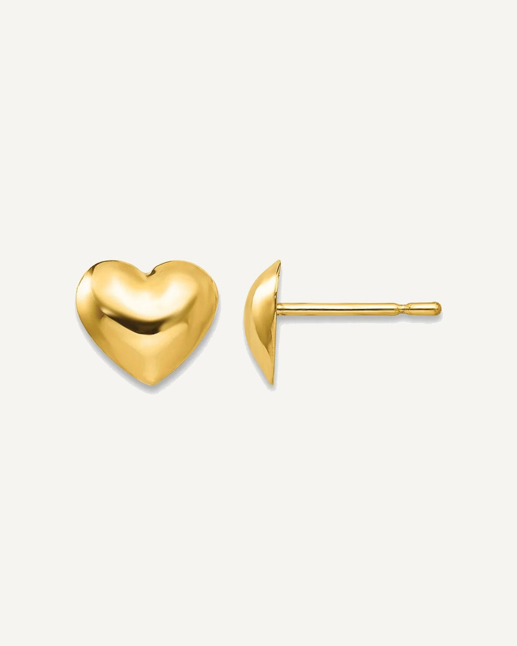 Gold Children's Heart Earrings – View 10