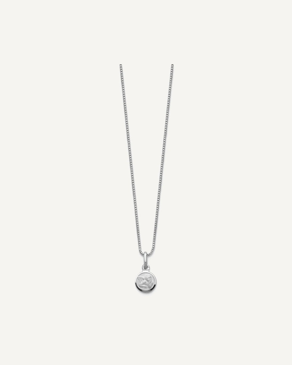 Sterling Silver Satin Angel 14 inch Necklace with Pink Gift Pouch – View 3