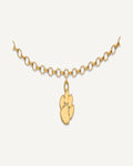 Sterling Silver Gold-plated LogoArt Clemson University Tiger Paw 9 inch Anklet – View 1