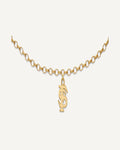Sterling Silver Gold-plated LogoArt Florida State University 9 inch Anklet – View 1