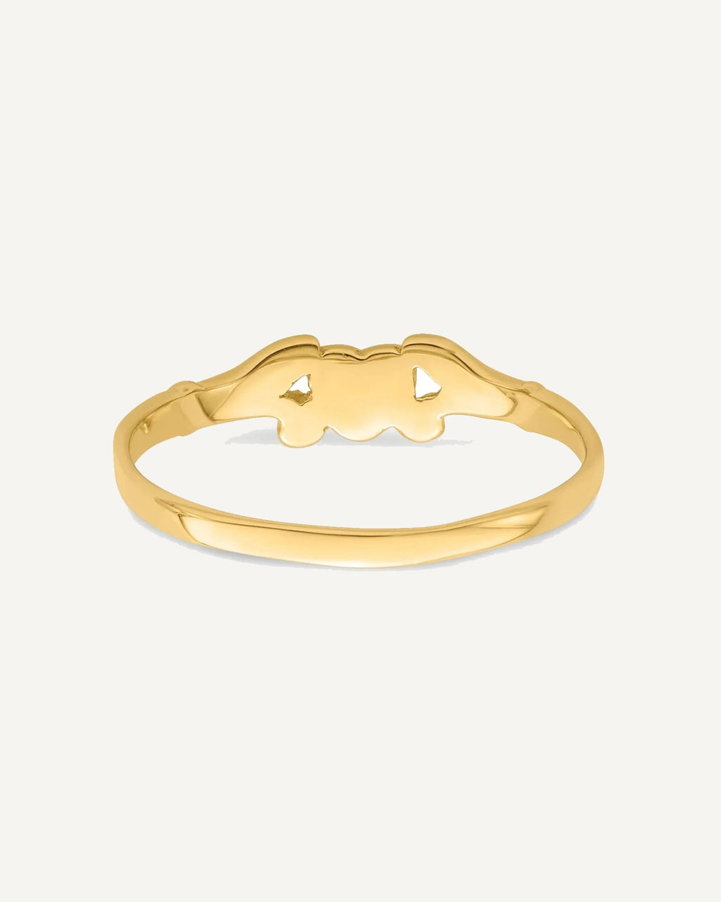Gold Polished Heart Children's Rings – View 6