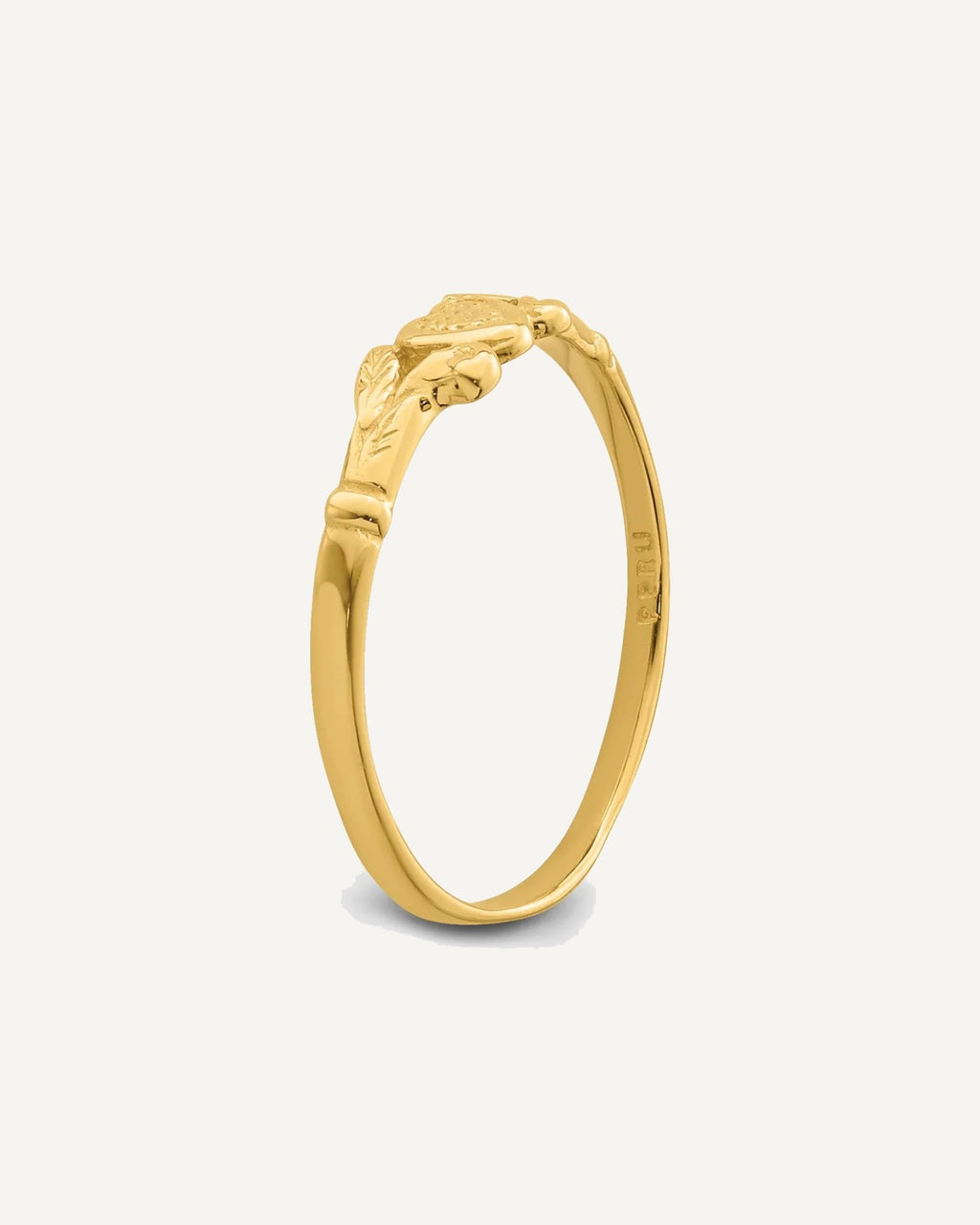 Gold Polished Heart Children's Rings – View 7