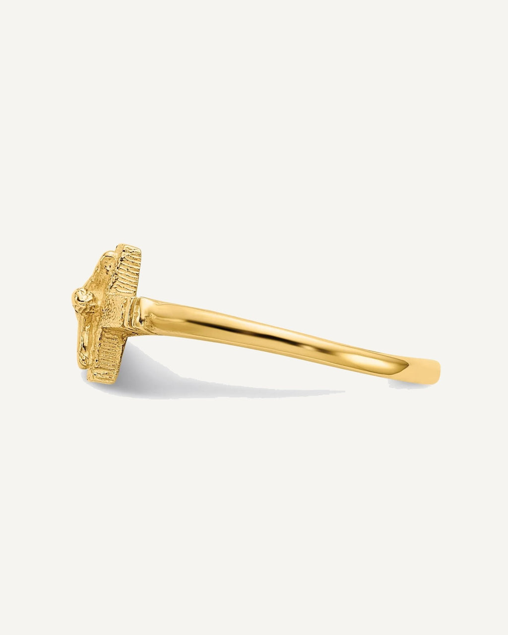 Gold Childs Crucifix Ring – View 4