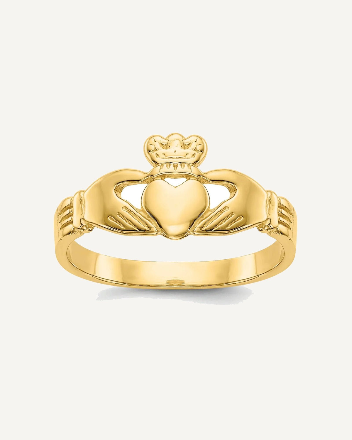 14k Claddagh Size 3 Ring – View 1