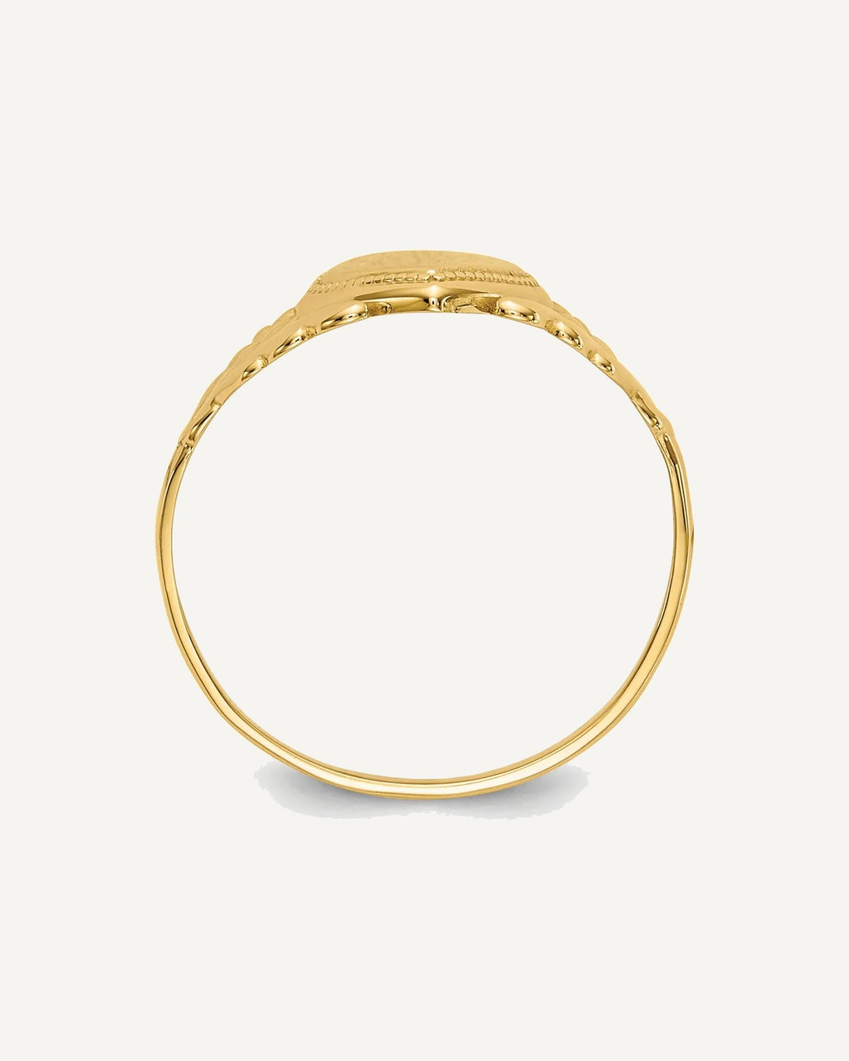 Gold Polished Children's Heart Rings – View 2