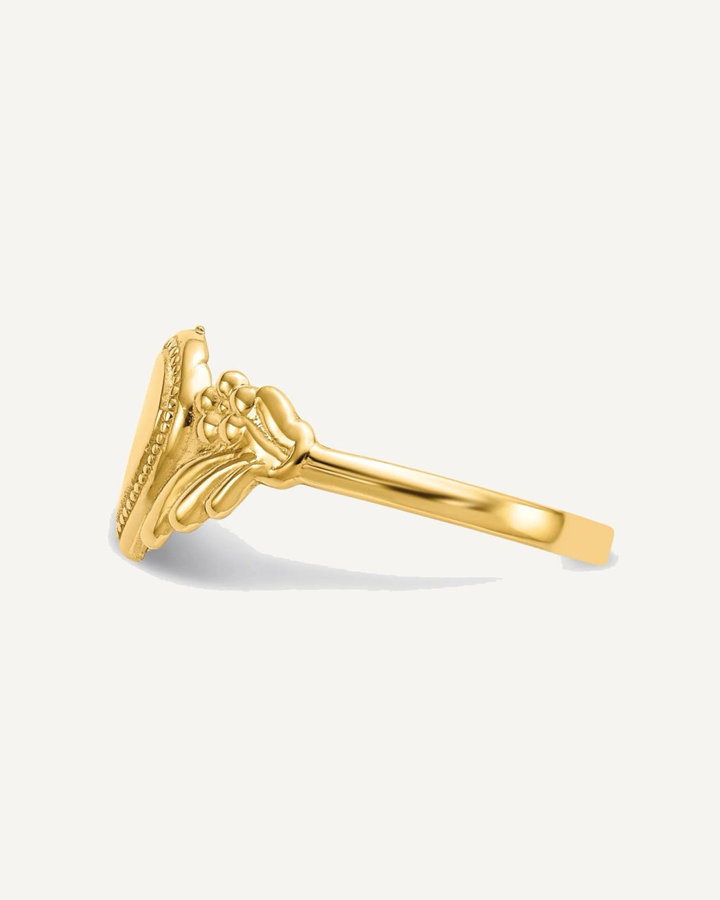 Gold Polished Children's Heart Rings – View 4