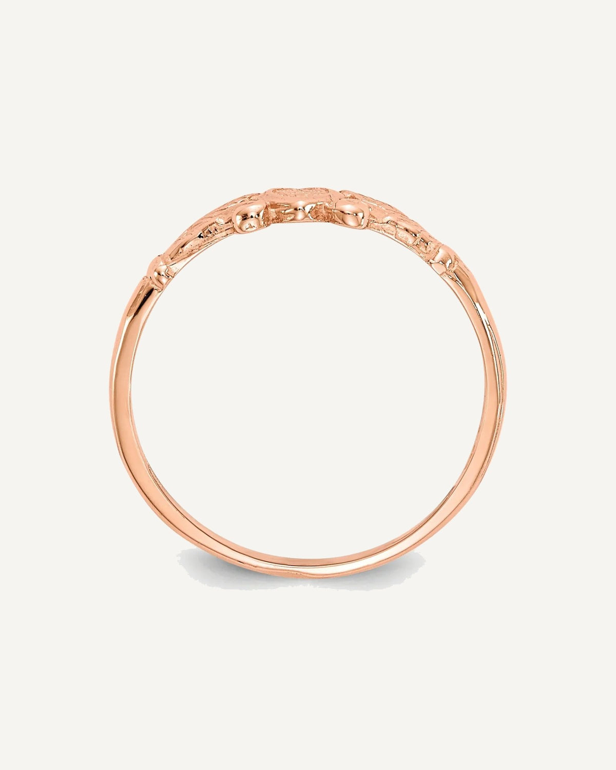 Gold Polished Heart Children's Rings – View 10