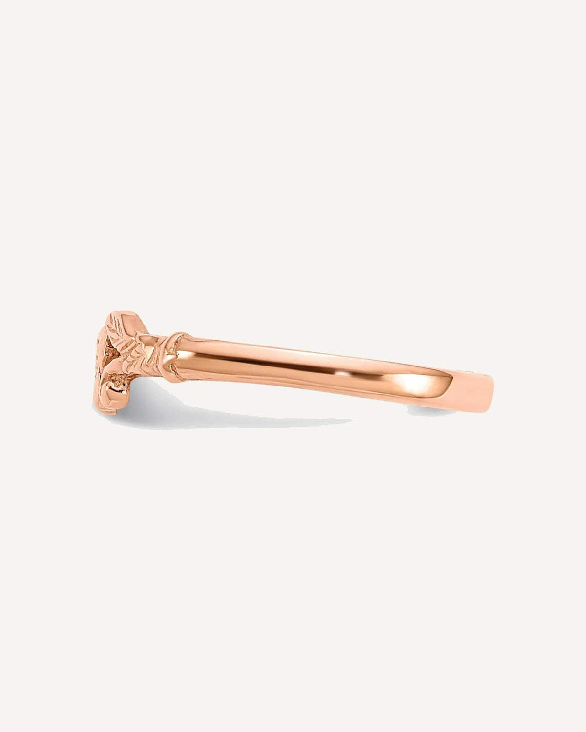 Gold Polished Heart Children's Rings – View 12