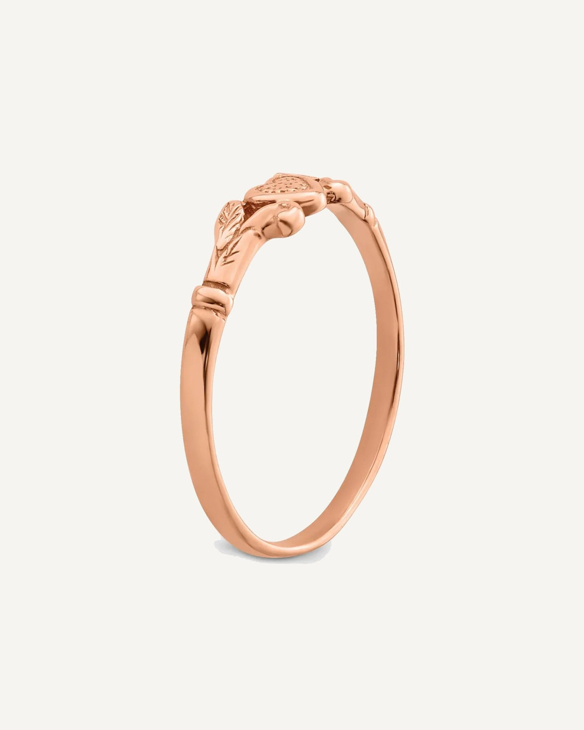 Gold Polished Heart Children's Rings – View 15