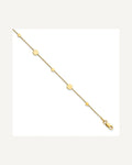 Leslie's 14k Polished Discs 9 inch Plus 1 inch Extender - Total 10 inch Anklet – View 1