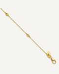 Leslie's 14k Diamond-cut Bead 5-Station 9 inch Plus 1 inch Extender - Total 10 inch Anklet – View 1