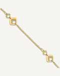 Leslie's 14K Textured Squares 9 inch Plus 1 inch Extender - Total 10 inch Anklet – View 1