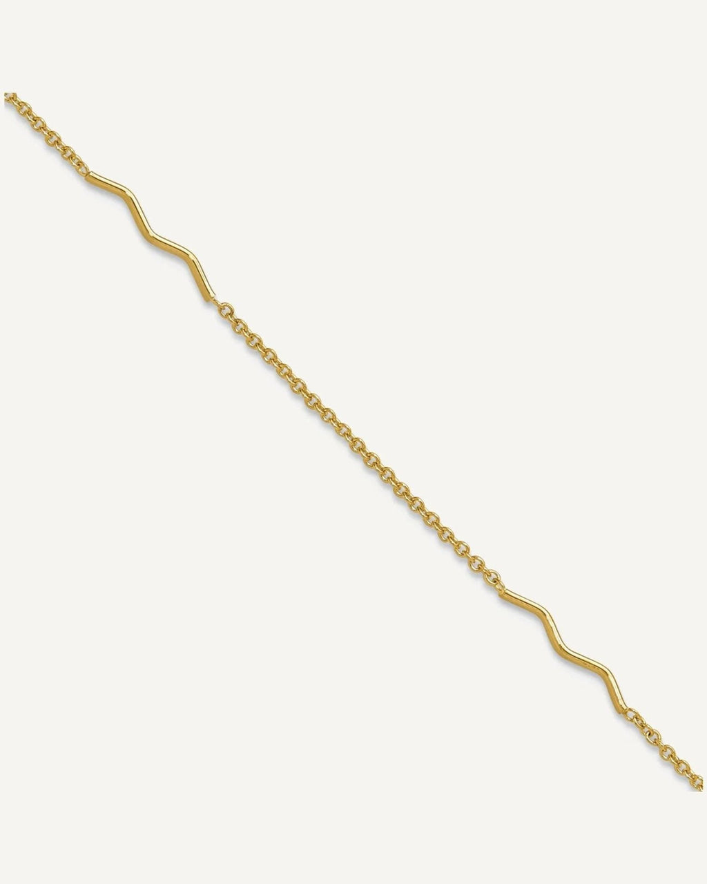 Leslie's 14K Wavy Bar 3-Station 9 inch Plus 1 inch Extender - Total 10 inch Anklet – View 1