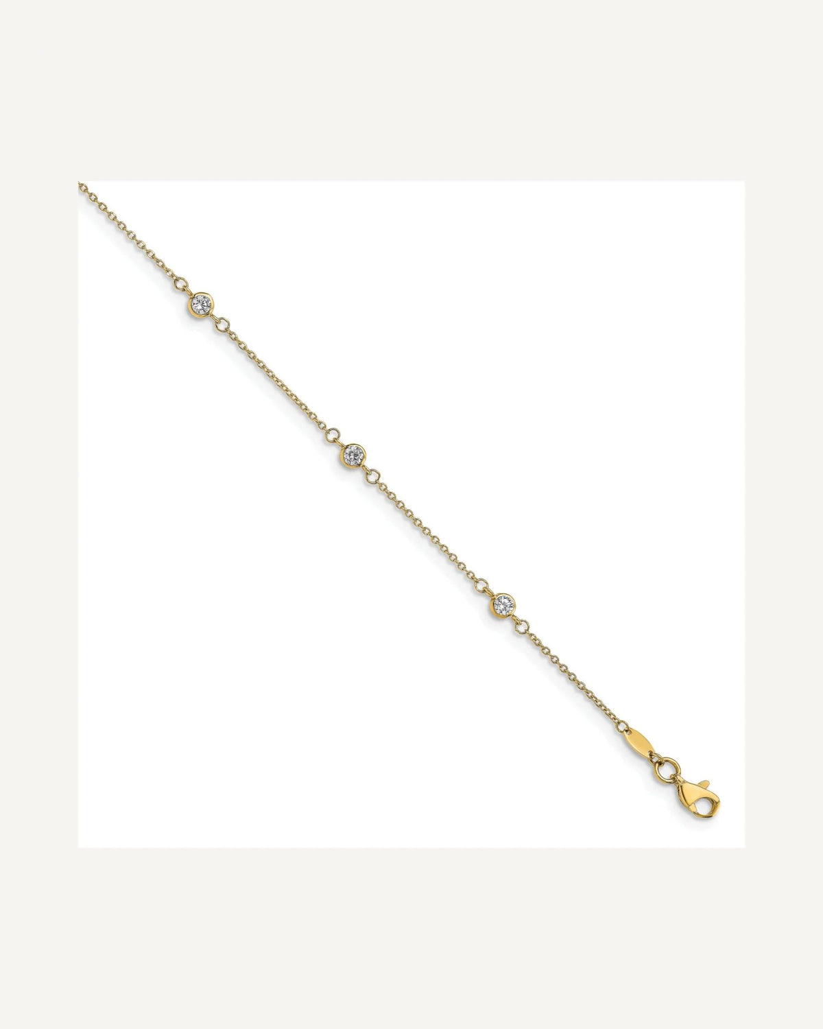 Leslie's Gold CZ Anklet – View 1