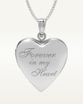 14K White Gold Forever In My Heart Photo Locket