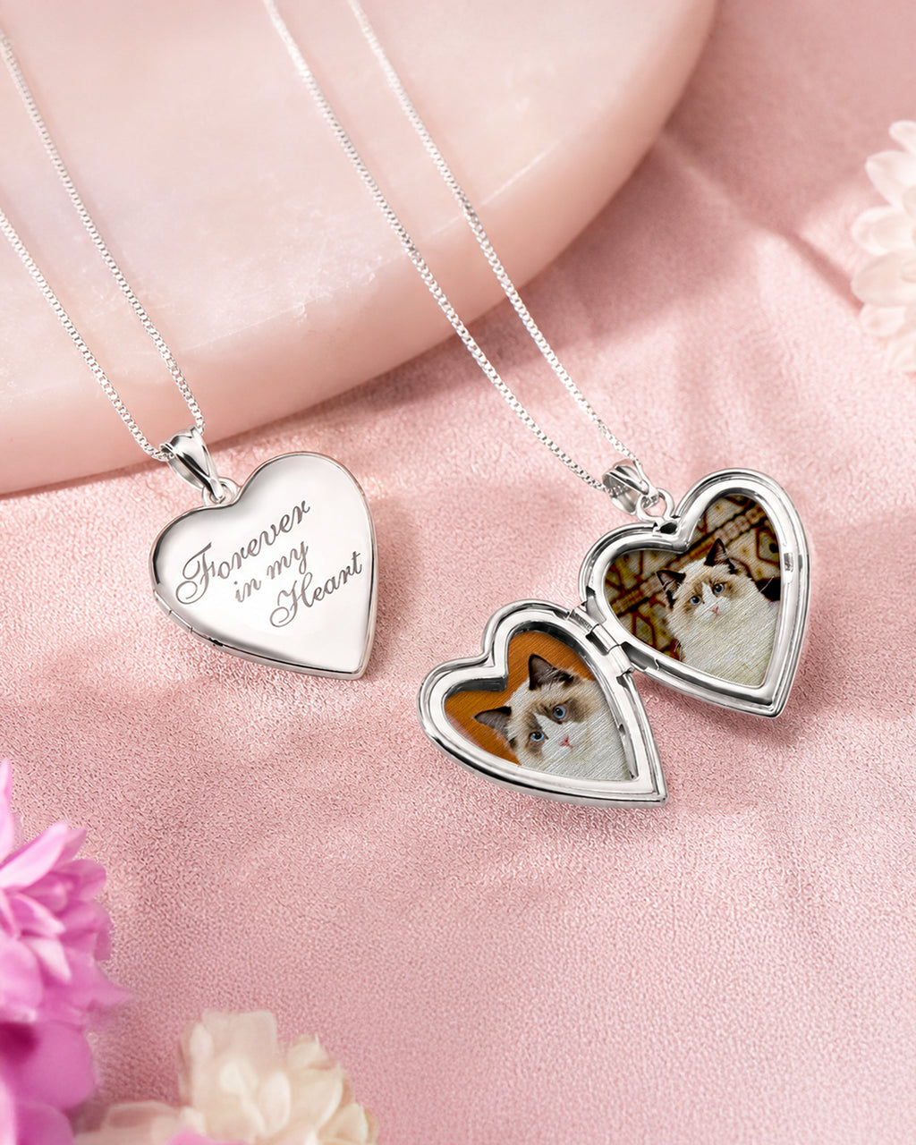 14K White Gold Forever In My Heart Photo Locket - lifestyle