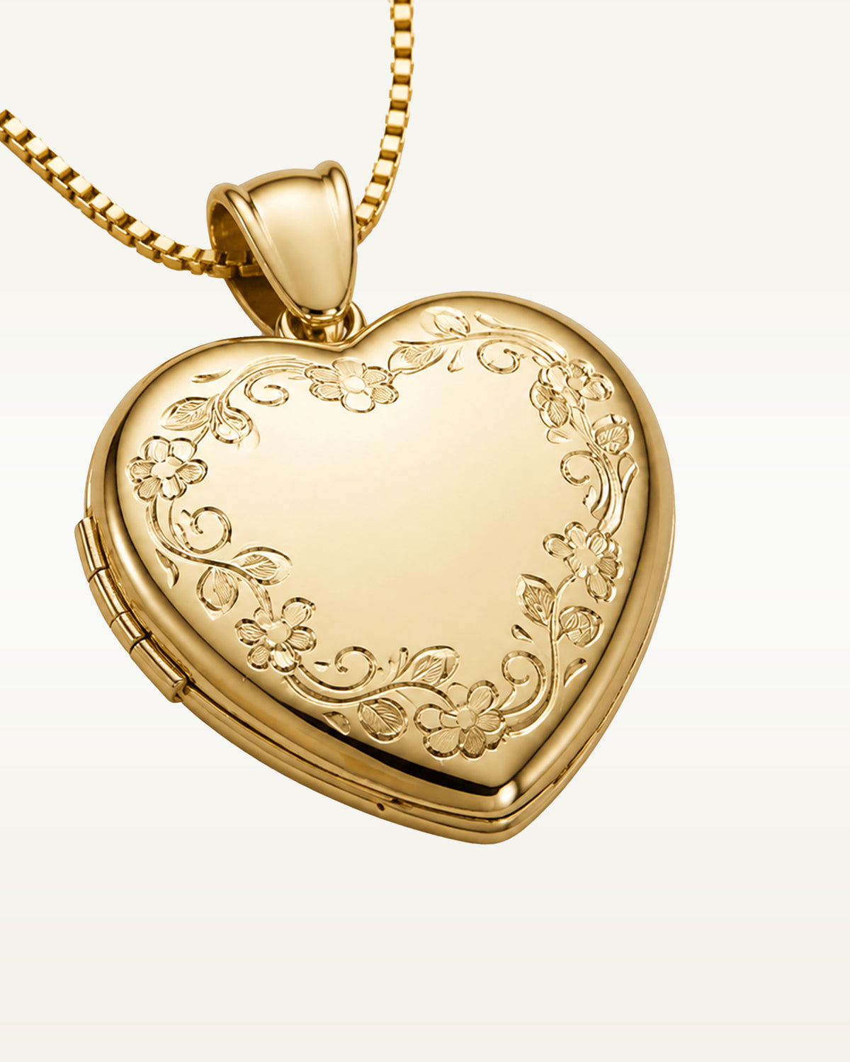 Solid 14k Yellow Gold Premium Weight Heart Photo Locket