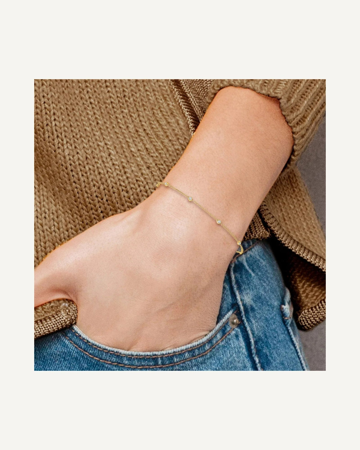 14k True Origin Lab Grown Diamond VS/SI, D E F Station Bracelets/Anklets – View 15