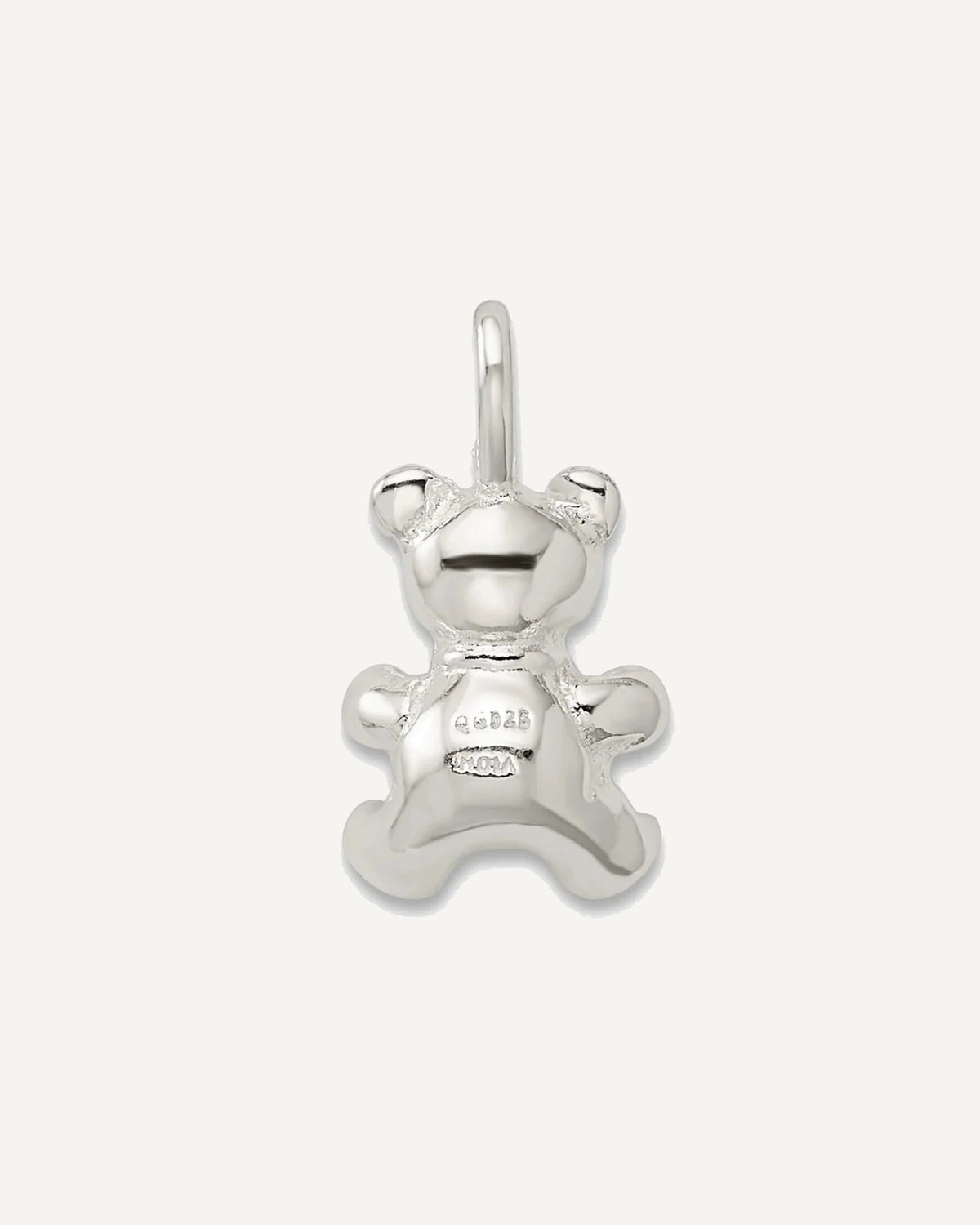 Sterling Silver Teddy Bear Charm – View 3