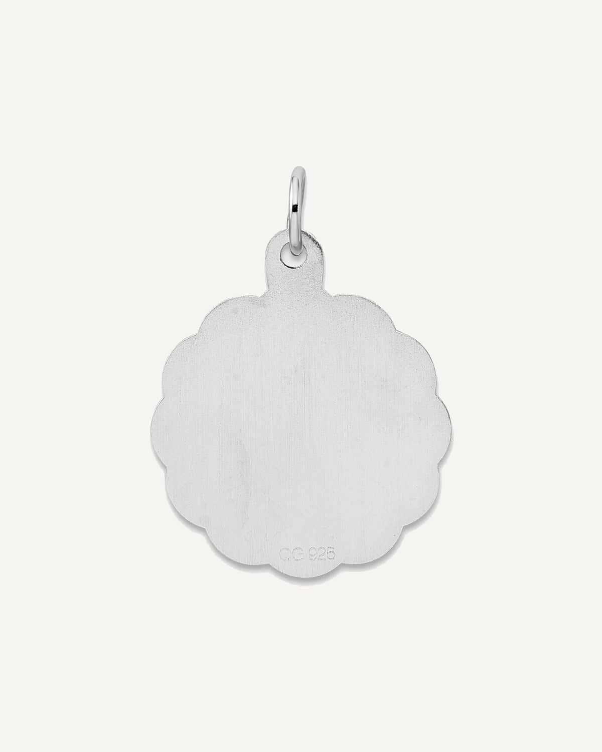 Sterling Silver Rhodium-plated First Holy Communion Disc Charm – View 3
