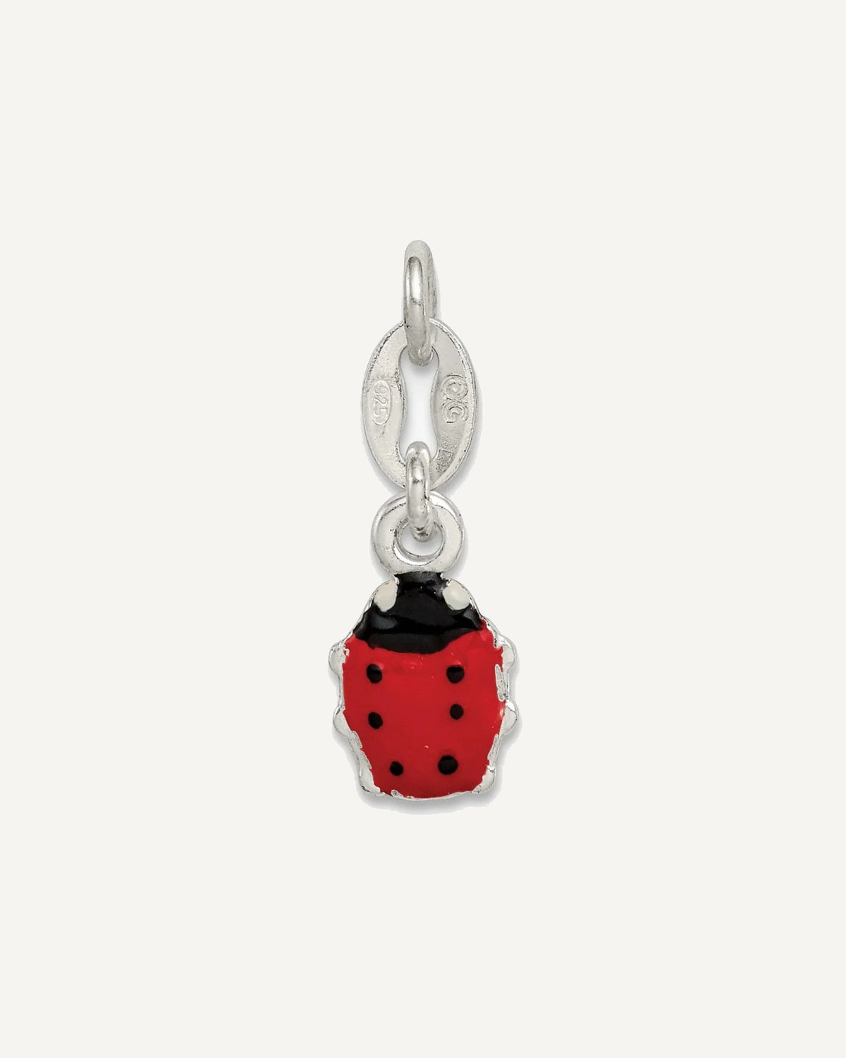 Sterling Silver Black/red Enameled Ladybug Charm – View 4