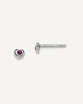 Sterling Silver Madi K ® Preciosa Crystal Heart Earrings – View 1