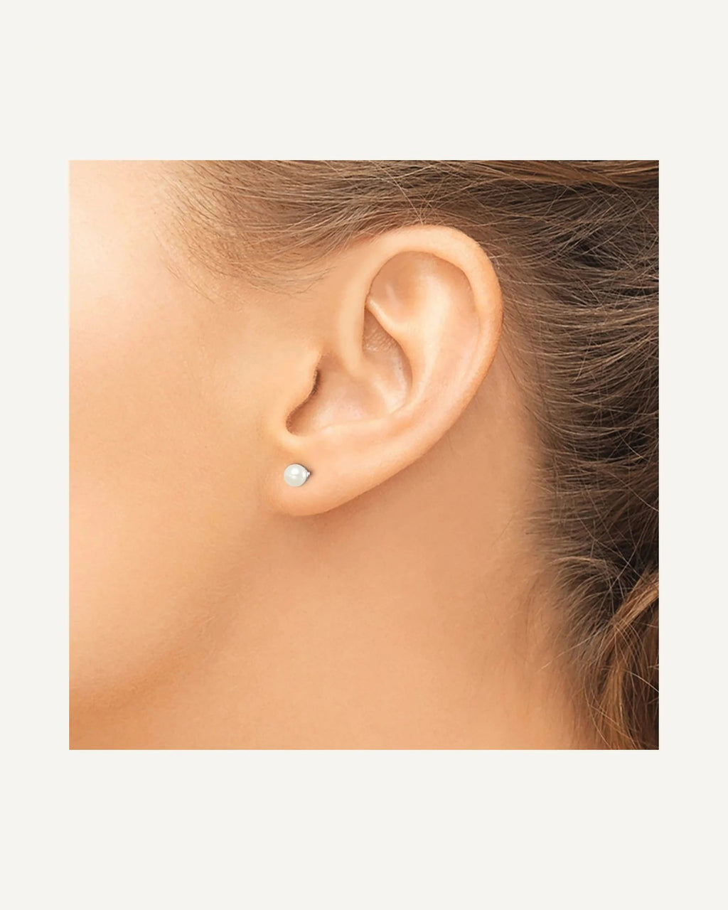 Sterling Silver Pearl Earring — 4 to 5 mm (range) – View 8