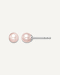 Sterling Silver Pearl Earring — 4 to 5 mm (range) – View 1