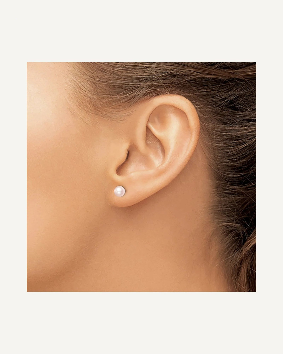 Sterling Silver Pearl Earring — 5 to 6 mm (range) – View 8