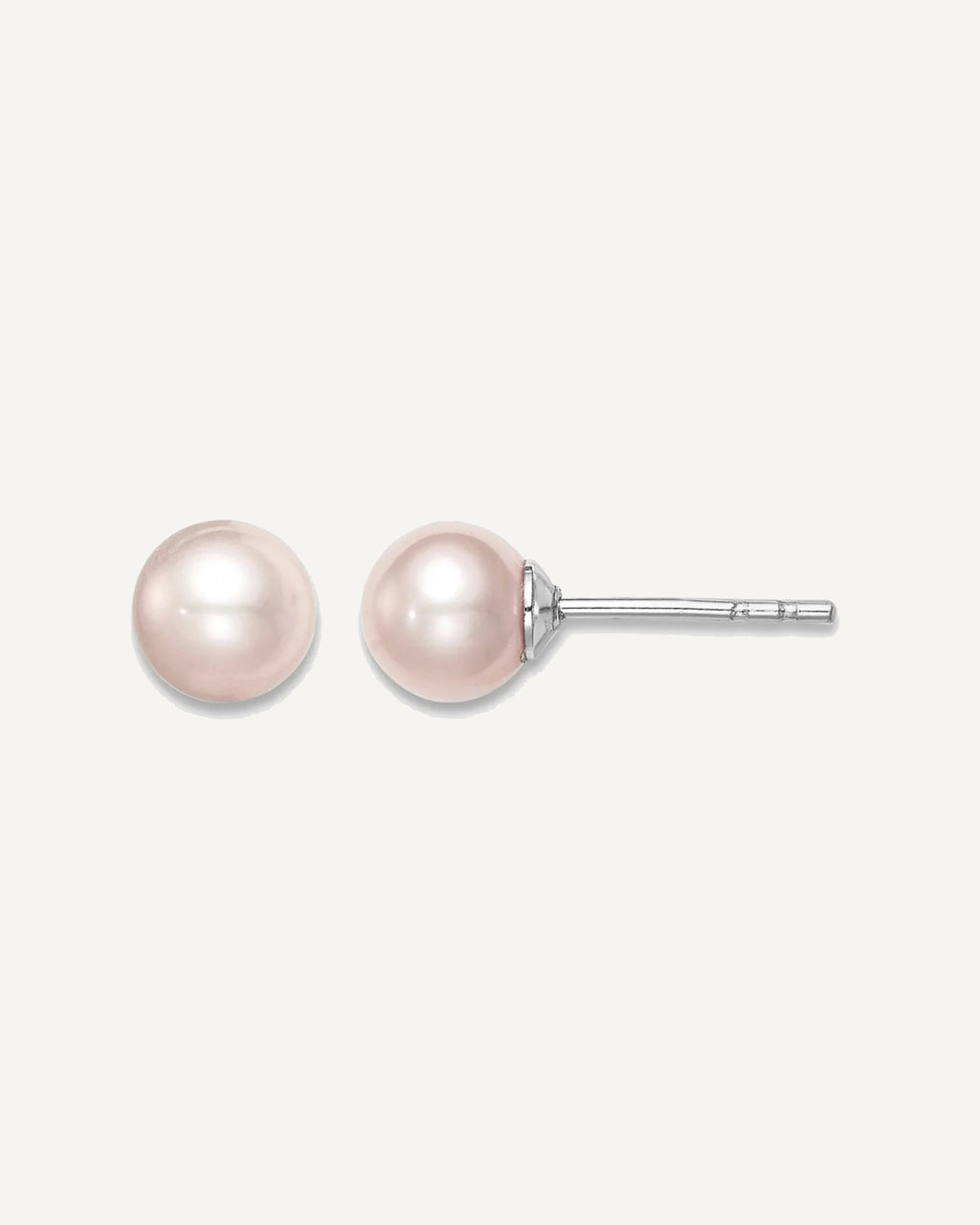 Sterling Silver Pearl Earring — 5 to 6 mm (range) – View 6