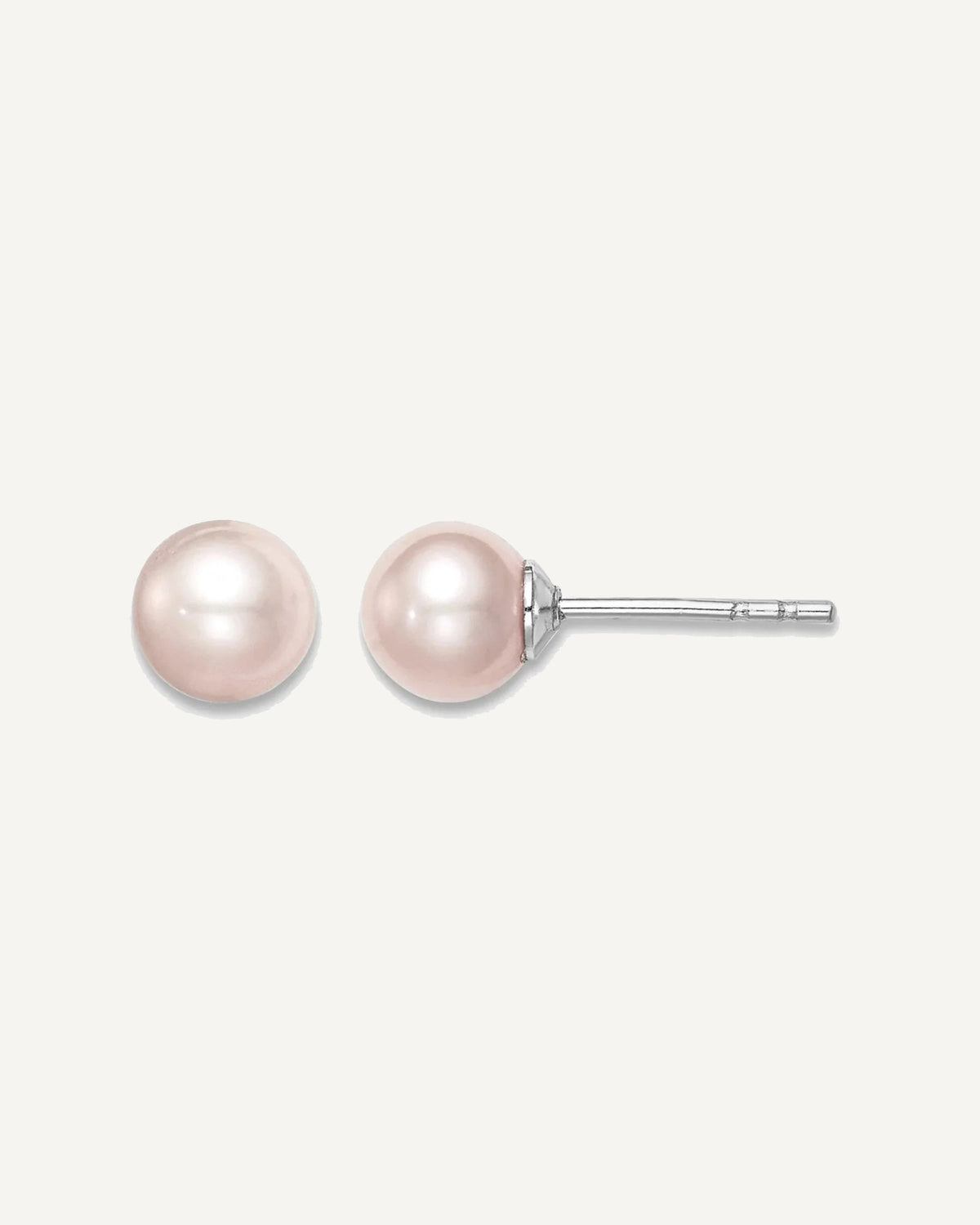 Sterling Silver Pearl Earring — 5 to 6 mm (range) – View 6
