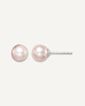 Sterling Silver Pearl Earring — 6 to 7 mm (range) – View 1