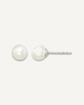 Sterling Silver Pearl Earring — 5 to 6 mm (range) – View 1