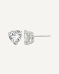 CZ Stud Earrings — 8 mm, Basket Mounting – View 1
