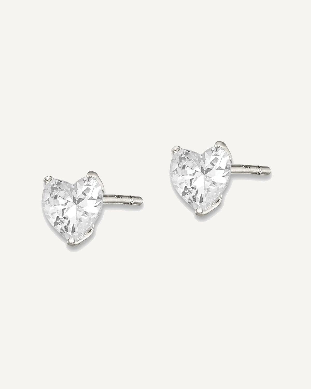 CZ Stud Earrings — 5 mm, Basket Mounting – View 2
