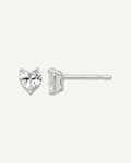 CZ Stud Earrings — 5 mm, Basket Mounting – View 1