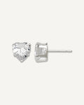 CZ Stud Earrings — 7 mm, Snap-in Mounting – View 1