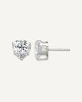 CZ Stud Earrings — 8 mm, Snap-in Mounting – View 1