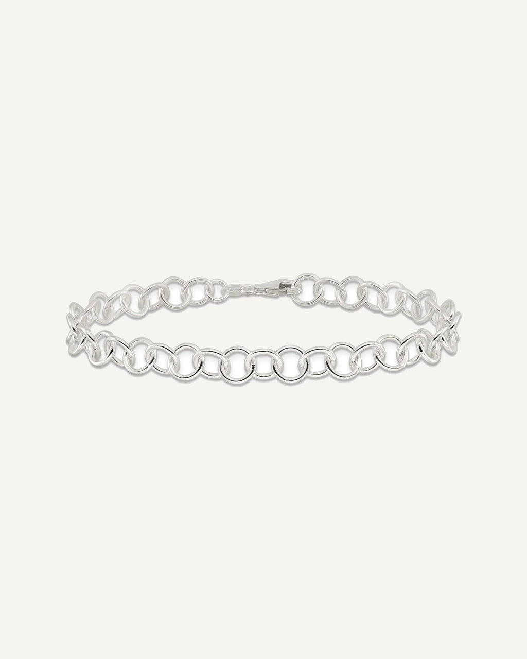 Sterling Silver 10inch Polished Fancy Link Anklet – View 3